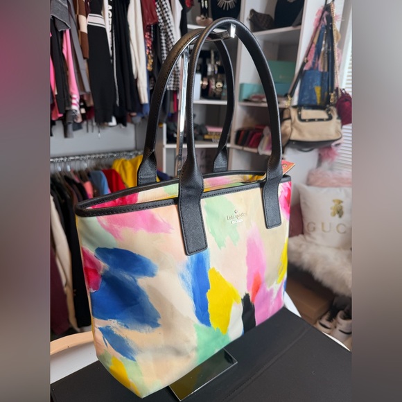 Kate Spade Colorful Brushstroke Tote - Picture 2 of 9
